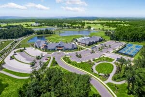 real estate drone shot